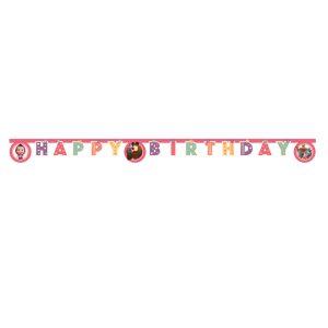 Masha och Björnen Sweet Heart Happy Birthday-skylt 200 cm FSC