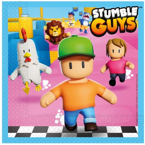 Stumble Guys Chaos Runner 20-pack servetter, 33x33 cm, FSC