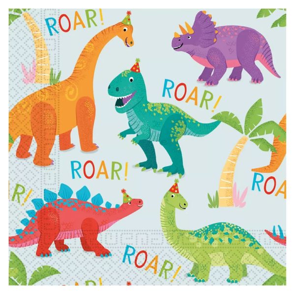 Dinosaurie festservetter 20-pack 33x33 cm