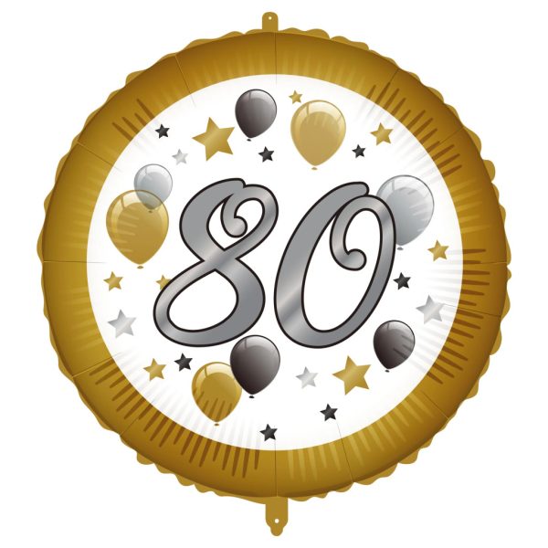 Happy Birthday 80 folieballong 46 cm