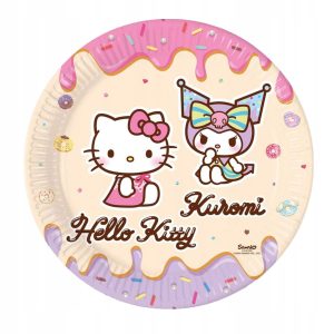 Hello Kitty Kuromi pappersassiett 8 st 23 cm FSC