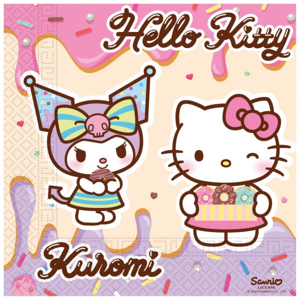 Hello Kitty Kuromi 20-pack servetter 33x33 cm FSC
