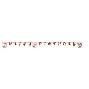 Hello Kitty Kuromi Happy Birthday-skylt FSC 2 m