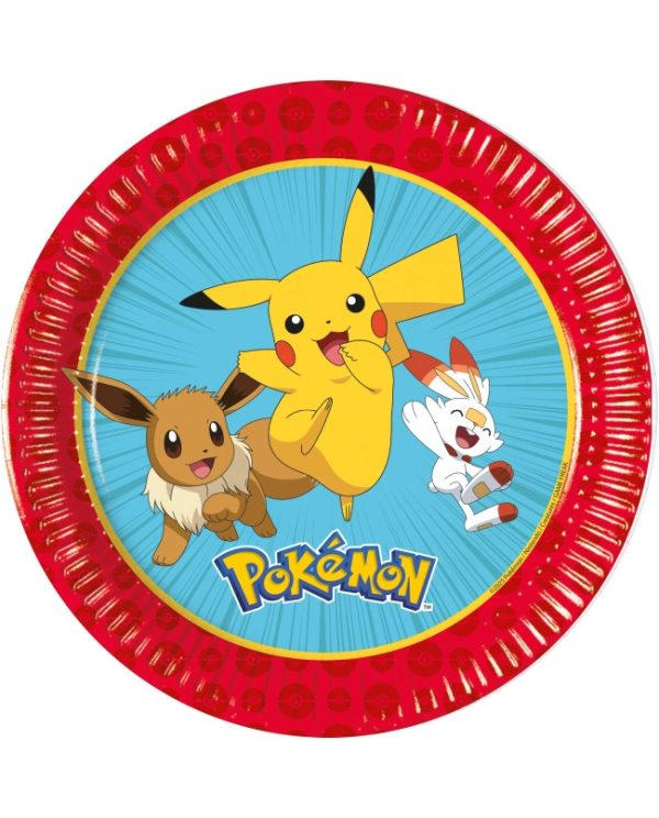 Pokémon Next Generation papperstallrik 8-pack 20 cm FSC