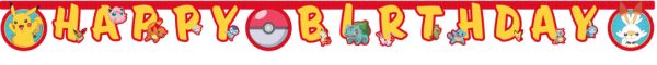 Pokémon Next Generation Grattis på födelsedagen-skylt 200 cm FSC