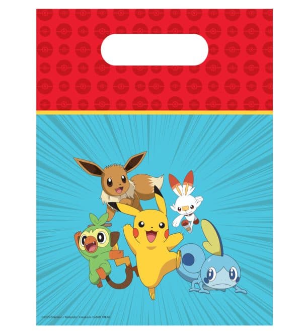Pokémon Next Generation plastpresentpåsar, 6-pack