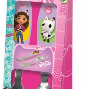 Gabbys Dockskåp Wonderland ergonomiskt bestickset i metall - 2 delar