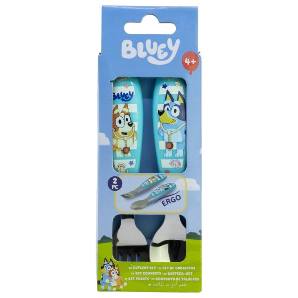 Bluey Yummy metall ergonomiskt bestickset - 2 delar