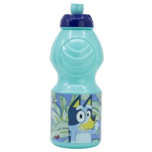 Bluey Sportflaska 400 ml – BPA-fri Vattenflaska med Pip – Barnflaska & Skola – Bluey Motiv