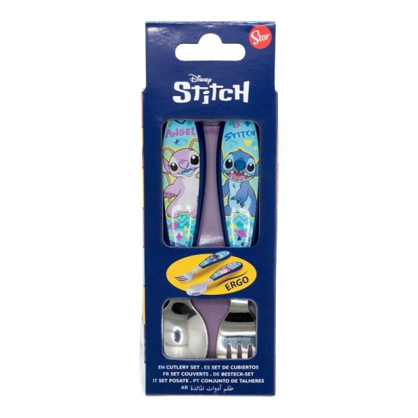 Disney Lilo and Stitch ergonomiskt bestickset i metall - 2 delar