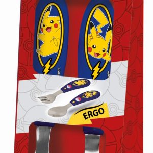 Pokémon Bestickset Barn – Gaffel & Sked i Metall – Ergonomiskt Grepp – Pokémon Motiv