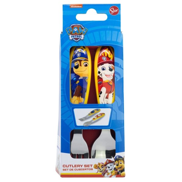 Paw Patrol Rescue Pups ergonomiskt bestickset i metall - 2 delar