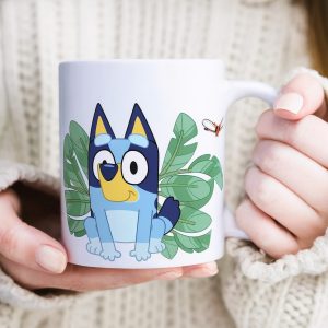 Bluey Leaves porslinsmugg 235 ml (8 oz) med presentförpackning