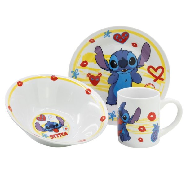 Disney Lilo and Stitch porslinsservis med hjärtmotiv i presentförpackning