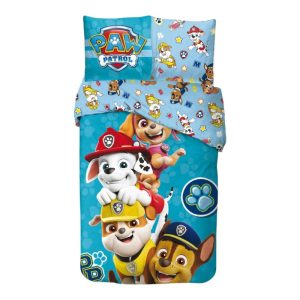 Paw Patrol Brave Paws påslakanset 140x200 cm, 65x65 cm