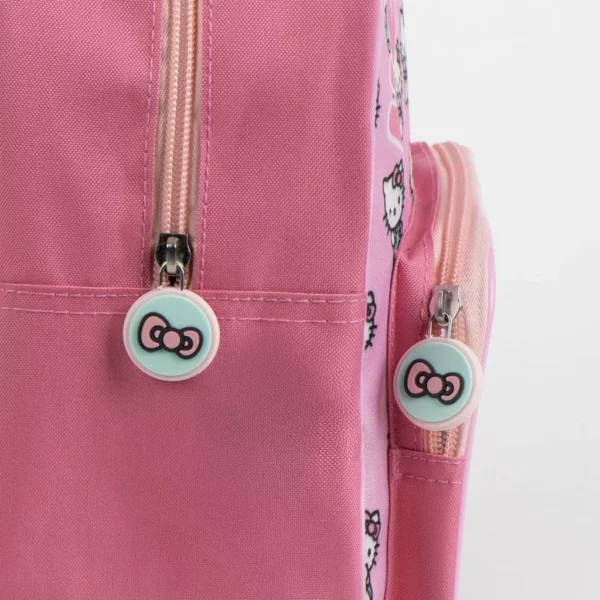Hello Kitty Ryggsäck Barn 30 cm – Rosa Skolväska med 2 Fack, Justerbara Axelremmar, Söt & Praktisk - Bild 5