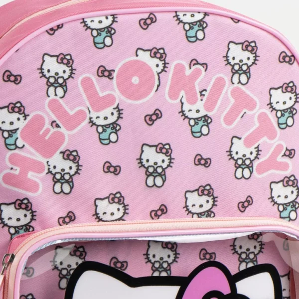 Hello Kitty Ryggsäck Barn 30 cm – Rosa Skolväska med 2 Fack, Justerbara Axelremmar, Söt & Praktisk - Bild 6
