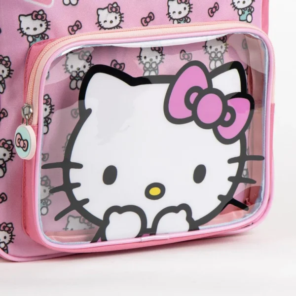 Hello Kitty Ryggsäck Barn 30 cm – Rosa Skolväska med 2 Fack, Justerbara Axelremmar, Söt & Praktisk - Bild 7