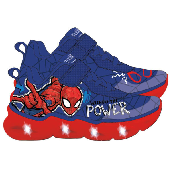 Spindelmannen Power LED-flashande barnskor sneakers storlek 32