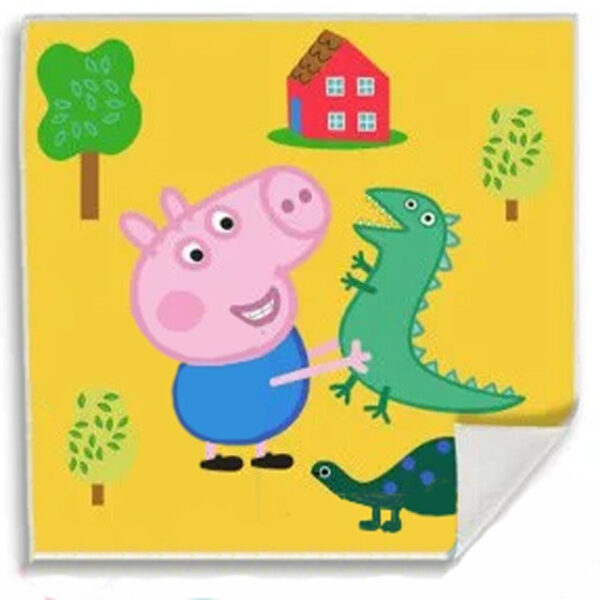 Greta Gris Dino Magic Handduk, Ansiktshandduk, 30x30 cm