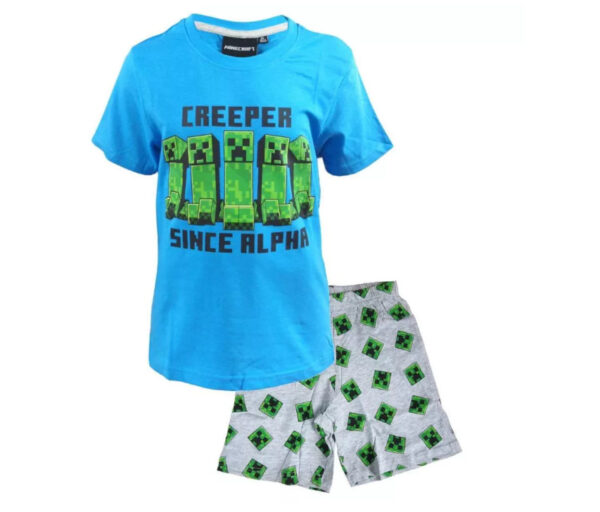 Minecraft kort pyjamas för barn 6 år
