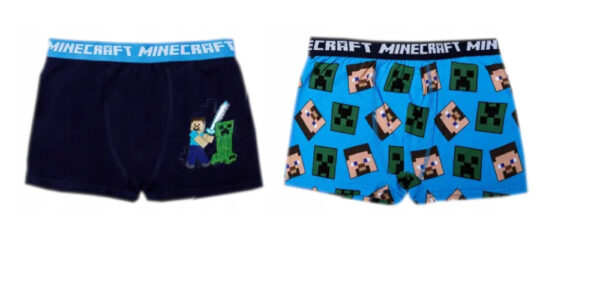 Minecraft barnboxershorts 2-pack 9 år
