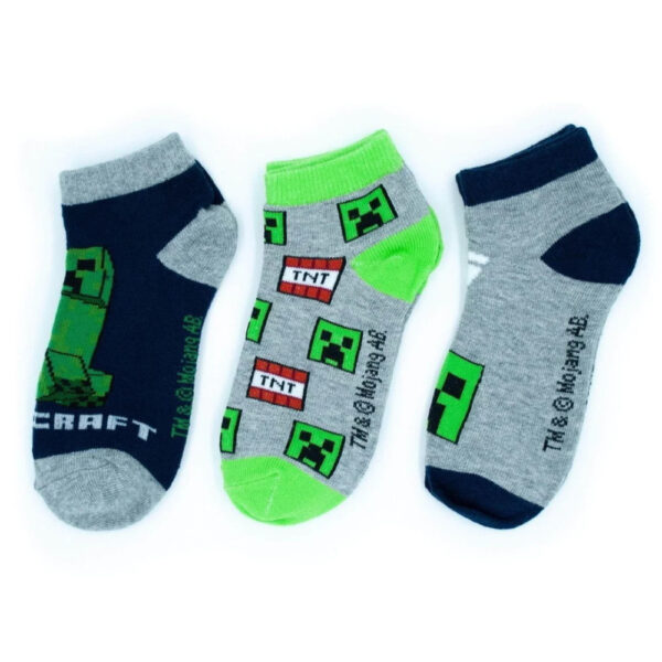 Minecraft barnstrumpor no-show 27/30, 3-pack
