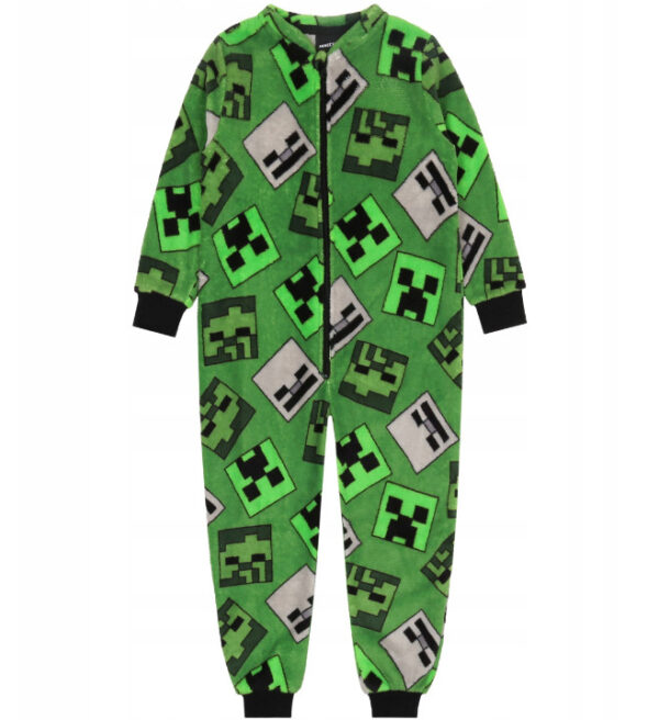 Minecraft barnpyjamas med lång ärm, overall 3/4 år
