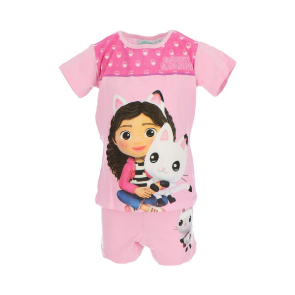 Gabbys Dockskåp Pandy Ljusrosa kort pyjamas för barn, 2 år / 92 cm