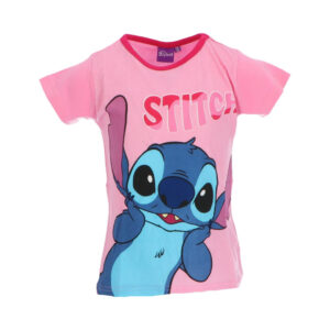 Disney Lilo och Stitch överraskad ljusrosa kortärmad barntröja, 3 år / 98 cm