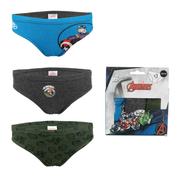 Avengers barnunderkläder, 3-pack underbyxor 110/116 cm