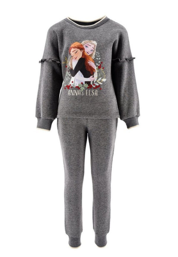 Disney Frozen barnset med paljetter, joggingset 110 cm