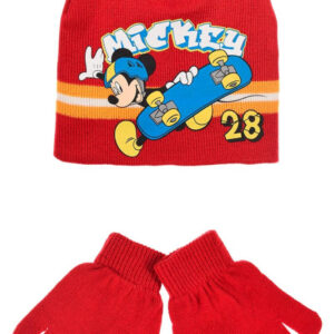 Disney Mickey Skate barnmössa och vantar set 54 cm