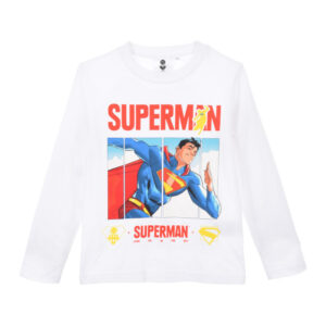 Superman vit barntröja med lång ärm 10 år / 110 cm