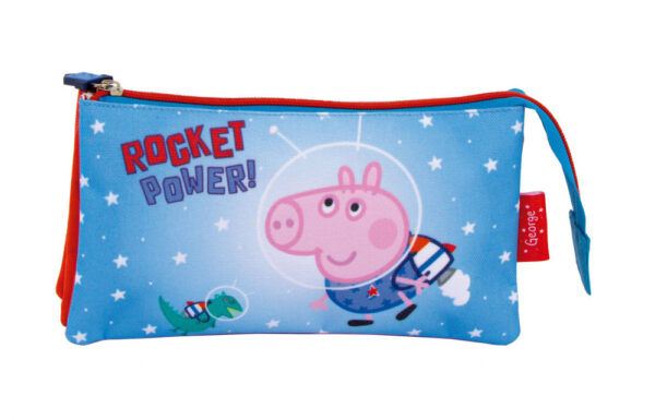 Greta Gris Rocket pennfodral med 3 fack 21 cm