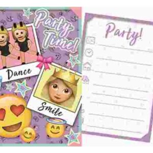 Emoji Purple Party Inbjudan