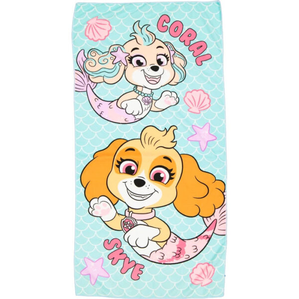 Paw Patrol Mermaid strandhandduk 60x120 cm snabbtorkande