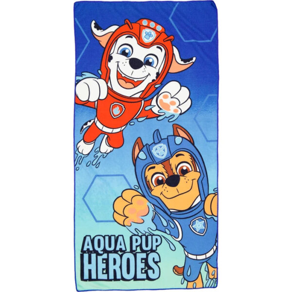 Paw Patrol Aqua strandhandduk 60x120 cm snabbtorkande