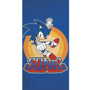 Sonic the Hedgehog badhandduk, strandhandduk 70x140 cm (snabbtorkande)
