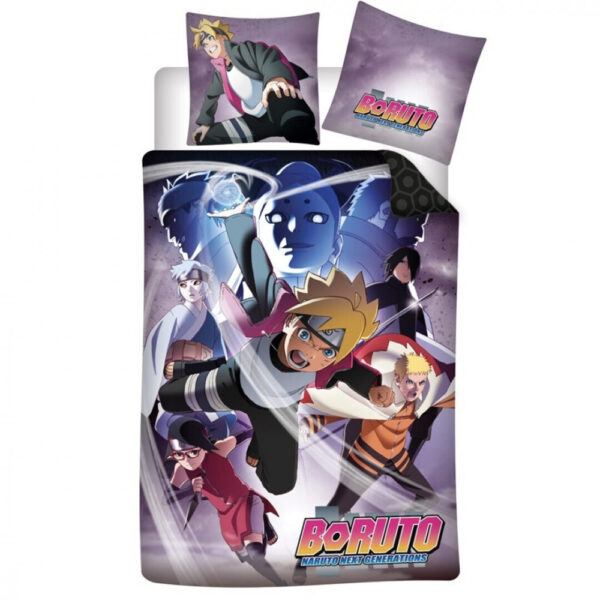 Boruto Rasengans kraft påslakanset / bäddset, 140x200 cm, 65x65 cm, bomull