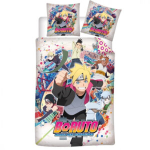 Naruto Ninja Squad Boruto påslakan 140x200 cm, 63x63 cm mikrofiber