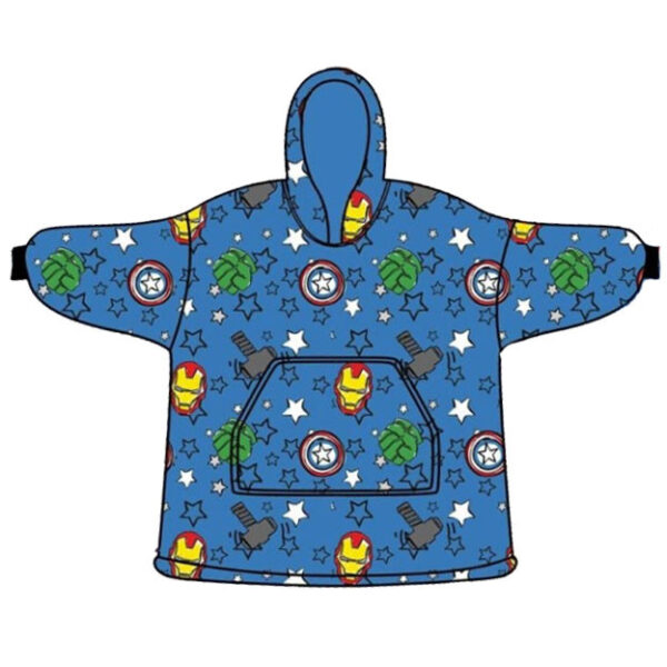 Avengers vuxen poncho i fleece 85 x 94 cm