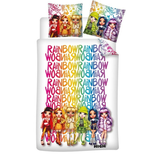Rainbow High påslakanset / bäddset, 140x200 cm, 65x65 cm, polycotton