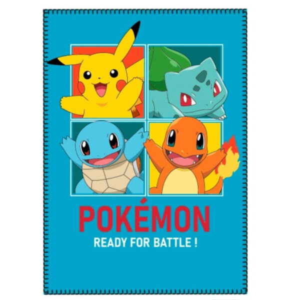 Pokémon blå fleecefilt 100x140 cm