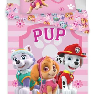 Paw Patrol Pup Power påslakan 140x200 cm, örngott 70x90 cm