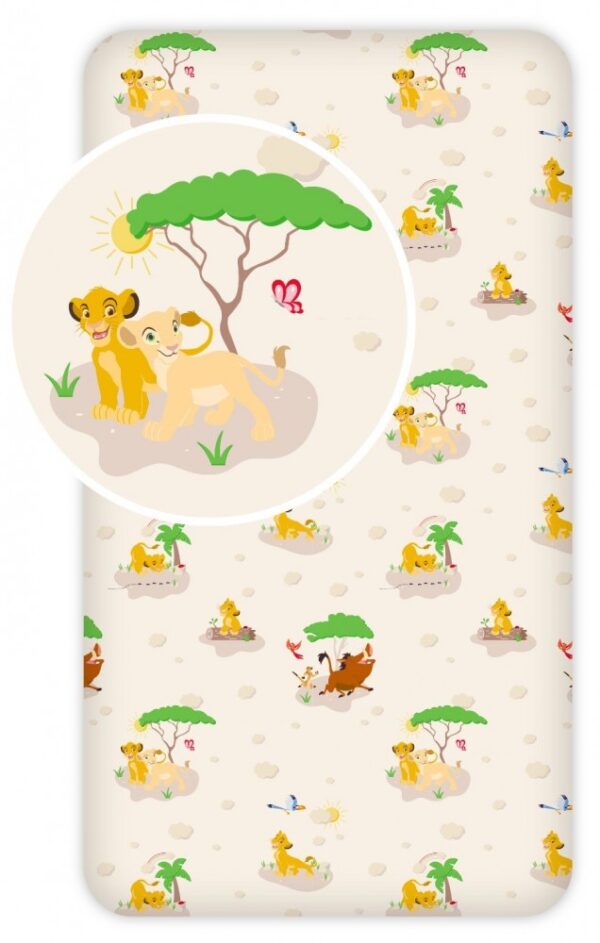 Disney Lejonkungen Träd Lakan med resår 90x200 cm