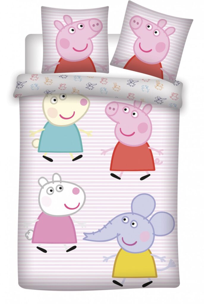 Greta gris Little Friends barns påslakan 100x135 cm, 40x60 cm