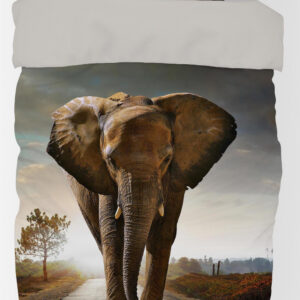 Elefant påslakan 140x200 cm, örngott 70x90 cm