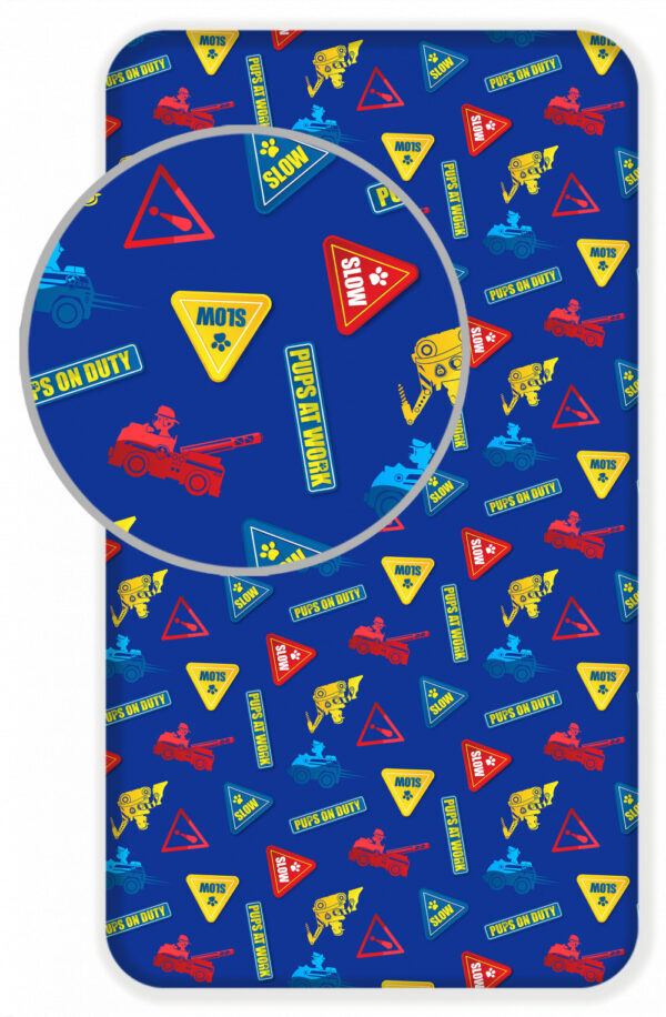 Paw Patrol påslakan med resår 90x200 cm