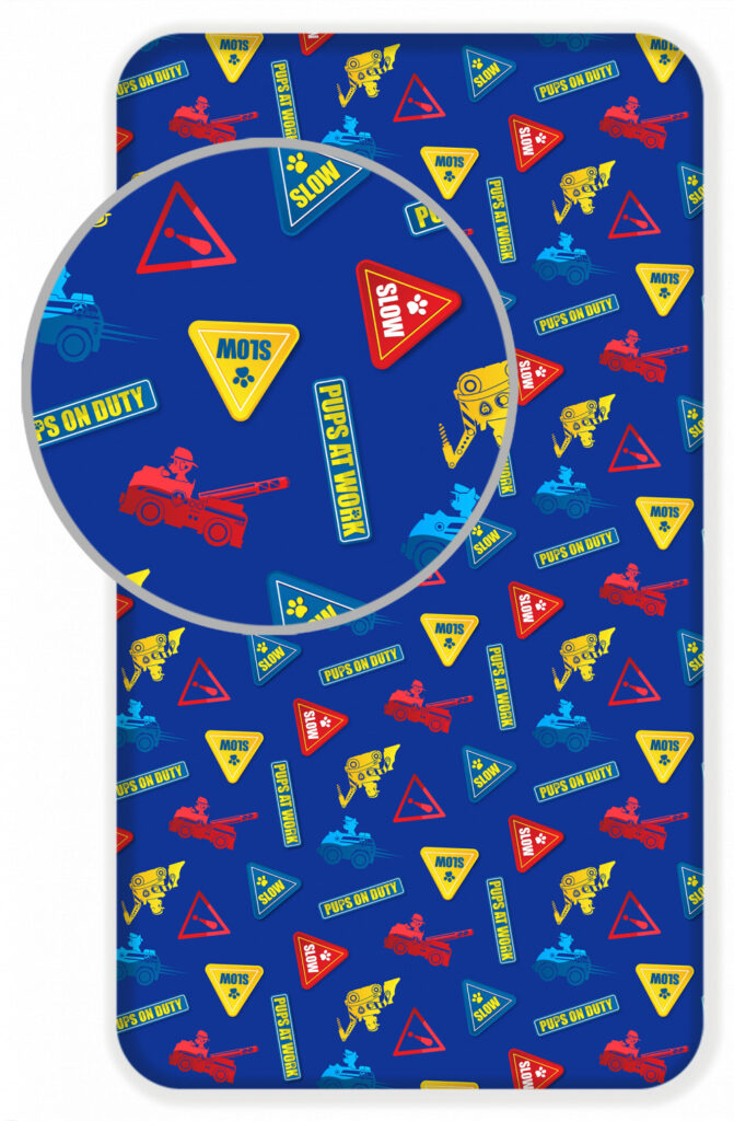Paw Patrol påslakan med resår 90x200 cm